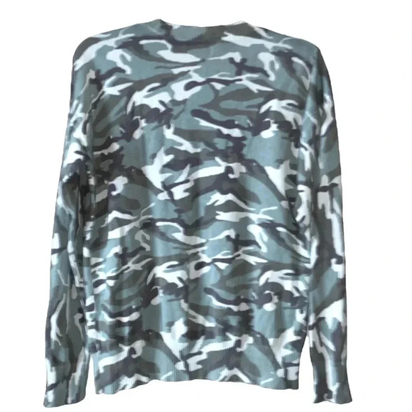 CALVIN KLEIN JEANS Camouflage Sweater Crewneck Green Combo Size M, Long-Sleeves - Picture 3 of 8